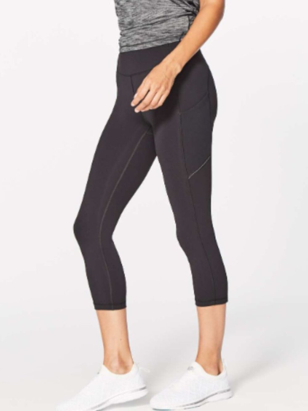 LULULEMON Womens Speed Up Crop 21" Leggings Black Size 8